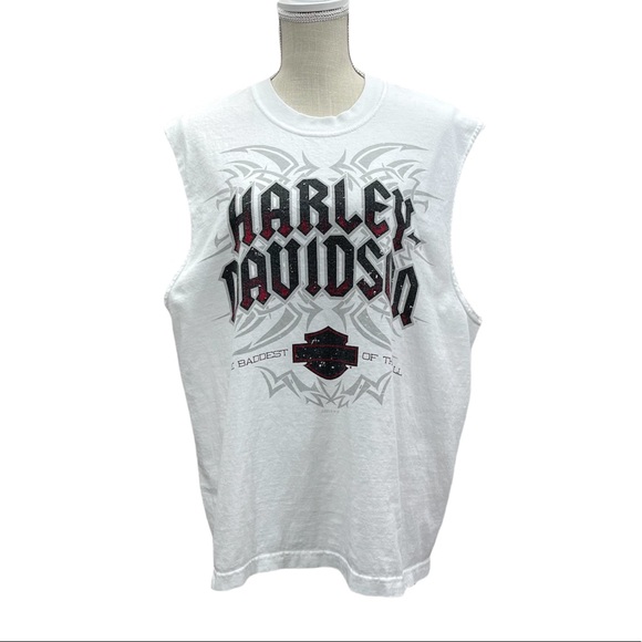 Harley-Davidson Other - HARLEY-DAVIDSON White Unisex Muscle Tank Top Size XL